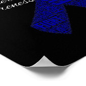 結腸がんシャツコロンがん認識度リボン ポスター (角)