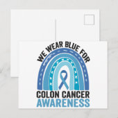 結腸がん啓発のために青を身に着けよう ギフト ポストカード (正面/裏面)