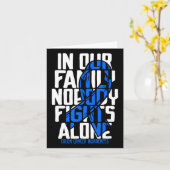 結腸がん支援Teeファミリーブルー結腸がん カード (黄色い花)