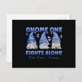 結腸がん結腸直腸がんダークブルーリボン ポストカード (正面/裏面)