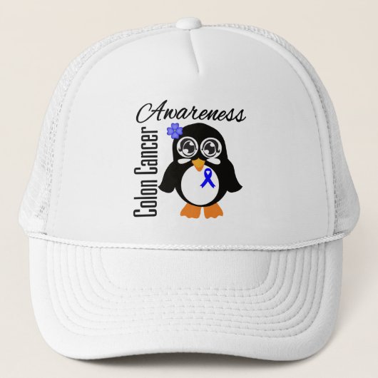 結腸がん認識度ペンギン キャップ (正面)