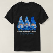 結腸がん認識度月青帯グノーミー Tシャツ (デザイン正面)