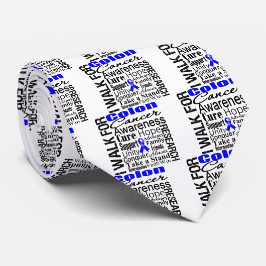 結腸がん認識度歩行 ネクタイ (ロール)