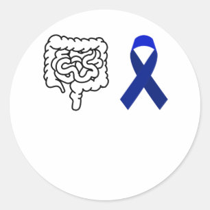 結腸がん認識度生存者リボン ラウンドシール
