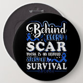 結腸がん認識度/サポートボタン 缶バッジ (正面&裏面)