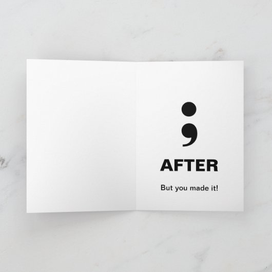 結腸手術後の挨拶 カード (内部)