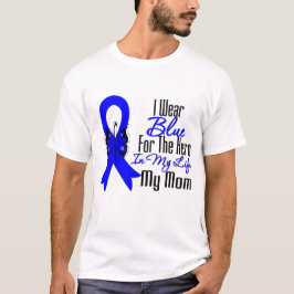 結腸癌のリボンの英雄私のお母さん Tシャツ