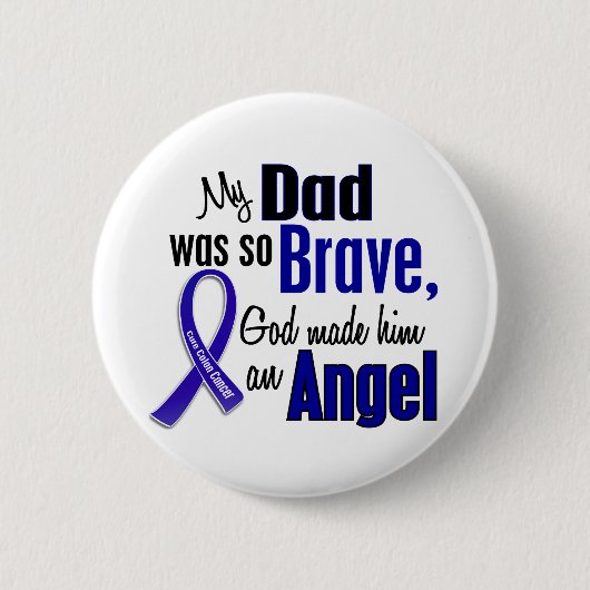 結腸癌の天使1のパパ 缶バッジ (正面)