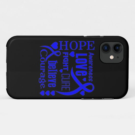 結腸癌の希望はコラージュを言い表わします Case-Mate iPhoneケース (裏面(横))