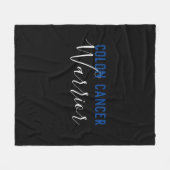 結腸癌の戦士 フリースブランケット (正面(横))