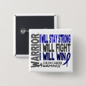 結腸癌の戦士 缶バッジ (正面&裏面)