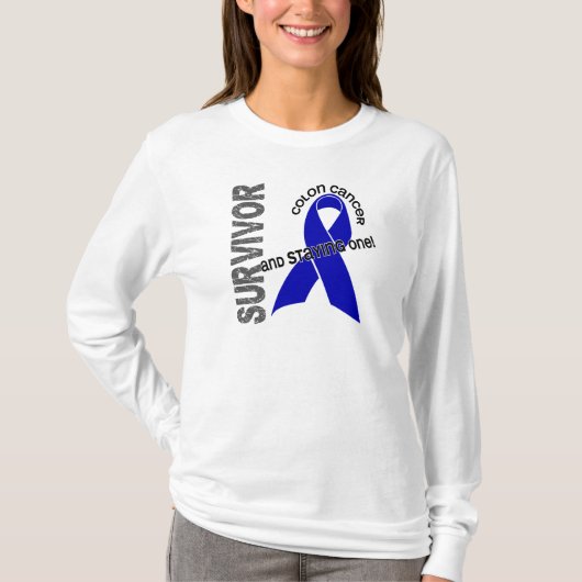 結腸癌の生存者1 Tシャツ (正面)