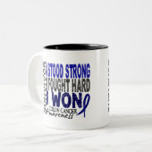 結腸癌の生存者4 ツートーンマグカップ (正面左)