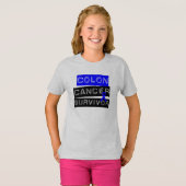 結腸癌の生存者 Tシャツ (正面フル)