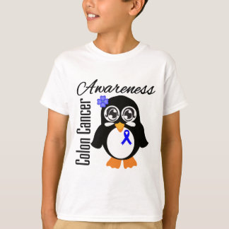 結腸癌の認識度のペンギン Tシャツ