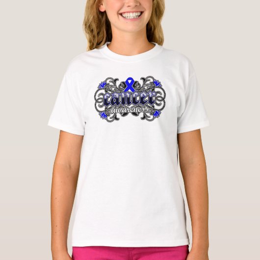 結腸癌の認識度の花のOrnamental Tシャツ (正面)