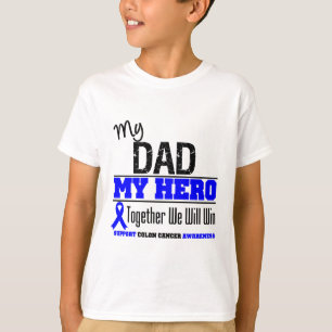 結腸癌私のパパ私の英雄 Tシャツ