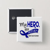 結腸癌私の英雄私の母42 缶バッジ (正面&裏面)