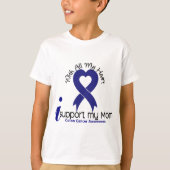 結腸癌私は私のお母さんを支えます Tシャツ (正面)