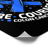 結腸直腸がんファミリーが青色結腸がんをサポート ポスター (角)