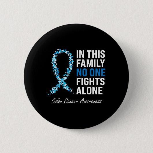 結腸直腸がん結腸がんブルーリボン 缶バッジ (正面)