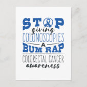 結腸直腸がん認識度結腸鏡性ラップの皮脂 ポストカード (正面)