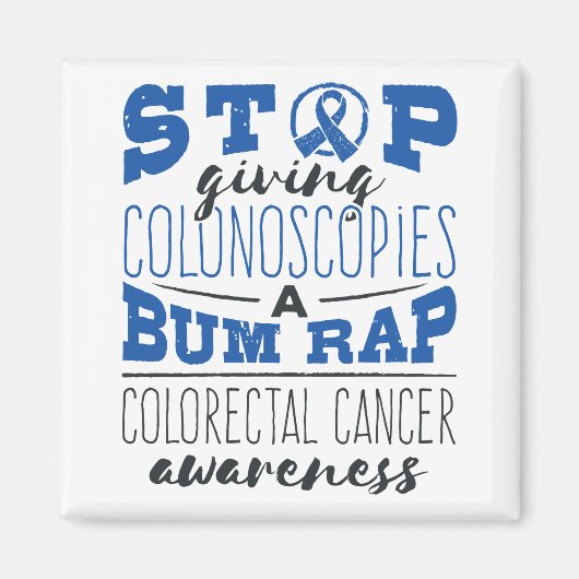 結腸直腸がん認識度結腸鏡性ラップの皮脂 マグネット (正面)