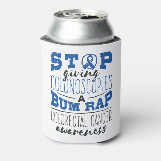 結腸直腸がん認識度結腸鏡性ラップの皮脂 缶クーラー (缶裏面)