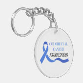 結腸直腸がん認識度 キーホルダー (正面左)