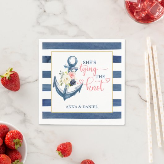 結航海のびブライダルシャワーナプキン スタンダードカクテルナプキン (インサイチュ)