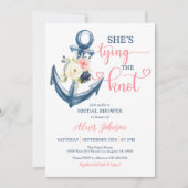 結航海のびブライダルシャワー（ピンク） 招待状 (正面)