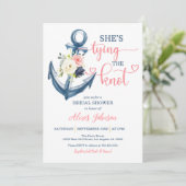 結航海のびブライダルシャワー（ピンク） 招待状 (スタンド正面)