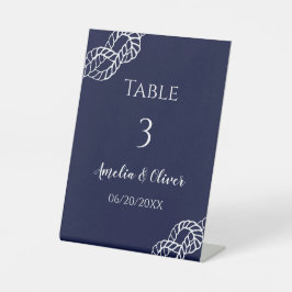 結航海のびロープ白結婚海軍の表番号 台座サイン