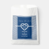 結航海のび結びネイビーストライプブルー結婚ズ フェイバーバッグ (正面)