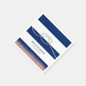 結航海の結ストライプ結する海軍結婚兵 スタンダードカクテルナプキン (角)