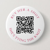 結買び目のバチェロレッテを結んでいる 缶バッジ (正面)