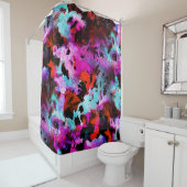 絞りろうけつ染め:水彩勾配絞り染め シャワーカーテン (インサイチュ)