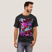 絞りろうけつ染め:水彩勾配絞り染め Tシャツ (正面フル)