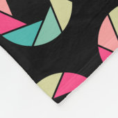 絞りパターン – 黒の色 フリースブランケット (角)