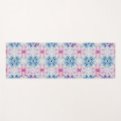 絞りブルー絞り染めジャパン伝統的パターン11 ヨガマット (正面(横))