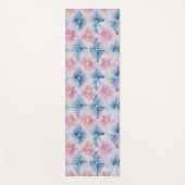 絞りブルー絞り染めジャパン伝統的パターン14 ヨガマット (正面)