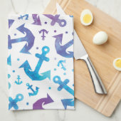 絞り染めいかりパターン2 キッチンタオル (四つ折り)