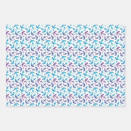 絞り染めいかりパターン ラッピングペーパーシート (正面)