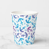 絞り染めいかりパターン 紙コップ (正面)