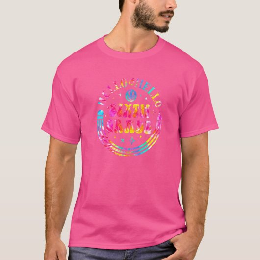 絞り染めこんにちは6年生チーム先生学生戻る Tシャツ (正面)