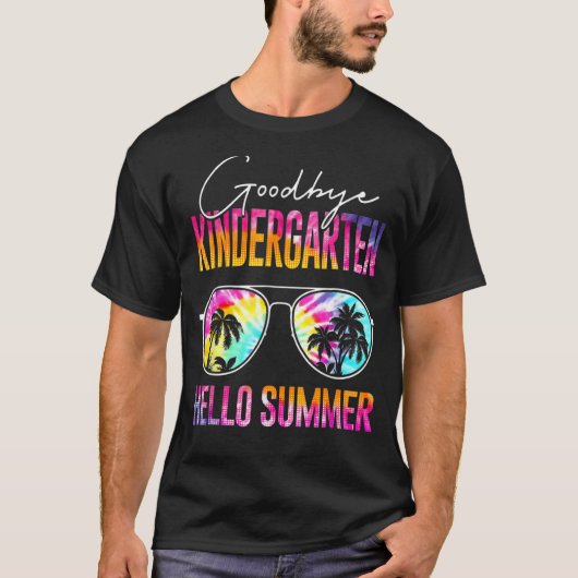 絞り染めさようなら幼稚園こんにちは夏の最終日 Tシャツ (正面)