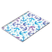 絞り染めのいかりパターン2 ノートブック (左側)