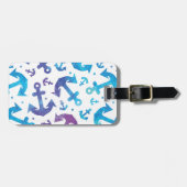 絞り染めのいかりパターン2 ラゲッジタグ (正面横)