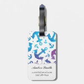 絞り染めのいかりパターン2 ラゲッジタグ (裏面縦)