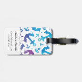 絞り染めのいかりパターン2 ラゲッジタグ (裏面横)